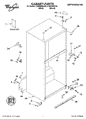 CABINET PARTS Diagram and Parts List for ET8RHMXKT03  Whirlpool Refrigerator