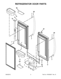 REFRIGERATOR DOOR PARTS Diagram and Parts List for KBFS22EWMS9  KitchenAid Refrigerator