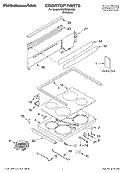 COOKTOP PARTS Diagram and Parts List for KERC608LSS0  KitchenAid Range