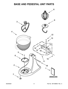 Part Location Diagram of W11548723 Whirlpool BOWL-MIXER