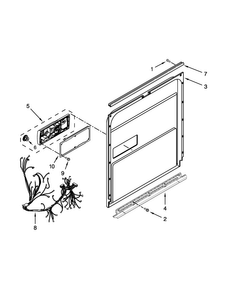 Inner Door Parts Diagram and Parts List for KUDS30FXPAA  KitchenAid Dishwasher