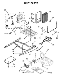 Unit Parts Diagram and Parts List for 10651754713  Kenmore Refrigerator