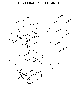 Refrigerator shelf parts Diagram and Parts List for WRS315SNHW03  Whirlpool Refrigerator