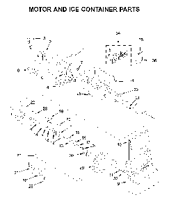 Motor and ice container parts Diagram and Parts List for 10651112711  Kenmore Refrigerator