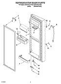 REFRIGERATOR DOOR PARTS Diagram and Parts List for 6GD25DCXHS06  Whirlpool Refrigerator