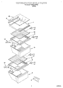 REFRIGERATOR SHELF Diagram and Parts List for TS22AEXHW00  Whirlpool Refrigerator