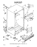 CABINET Diagram and Parts List for ET20VKXRWR0  Whirlpool Refrigerator