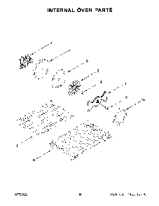 Internal Oven Parts Diagram and Parts List for KFGD500EBS05  KitchenAid Range