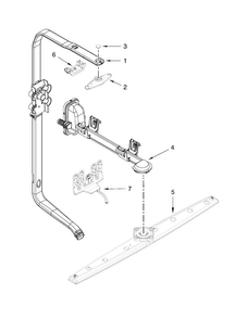 Upper Wash And Rinse Parts Diagram and Parts List for KDFE204EWH0  KitchenAid Dishwasher
