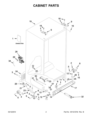 Part Location Diagram of W11090528 Whirlpool Energy Guide