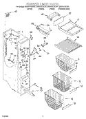 FREEZER LINER Diagram and Parts List for GS6SHAXKB01  Whirlpool Refrigerator