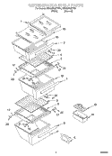 REFRIGERATOR SHELF Diagram and Parts List for 8ED22PQXFN01  Whirlpool Refrigerator
