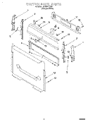 CONTROL PANEL Diagram and Parts List for SF303PEGQ1  Whirlpool Range