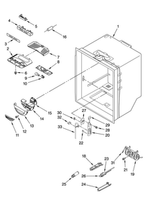 Refrigerator Liner Parts Diagram and Parts List for KBLS20ETSS11  KitchenAid Refrigerator
