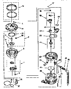 Pump And Motor Diagram and Parts List for KUDH230YH0  KitchenAid Dishwasher