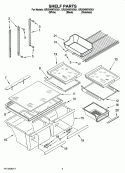 SHELF PARTS Diagram and Parts List for GR2SHWXVS01  Whirlpool Refrigerator