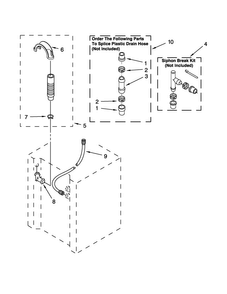 Water System Parts Diagram and Parts List for WGT3300XQ3  Whirlpool Washer Dryer Combo