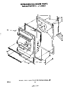Refrigerator Door Diagram and Parts List for ET18JKXRW2  Whirlpool Refrigerator