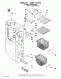 FREEZER LINER PARTS Diagram and Parts List for KSRJ25FXMS02  KitchenAid Refrigerator