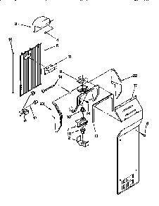 Air Flow Diagram and Parts List for KSRP27QBL00  KitchenAid Refrigerator