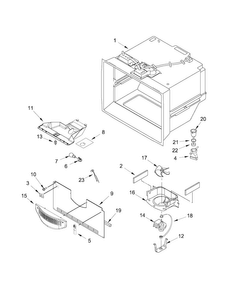 Freezer Liner Parts Diagram and Parts List for 10669312310  Kenmore Refrigerator