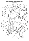 CONTROLS AND REAR PANEL Diagram and Parts List for LSB6400KQ0  Whirlpool Washer
