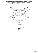 LOWER WASHARM AND STRAINER PARTS Diagram and Parts List for KUDP02FRBL3  KitchenAid Dishwasher