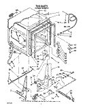 TUB, LIT/OPTIONAL Diagram and Parts List for WU3000V3  Roper Dishwasher