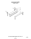 BACKGUARD Diagram and Parts List for RF010EXRW0  Whirlpool Range