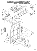CONTROLS AND REAR PANEL Diagram and Parts List for LSN8244BN0  Whirlpool Washer