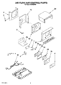 AIR FLOW AND CONTROL PARTS Diagram and Parts List for ACQ082PS5  Whirlpool Air Conditioner