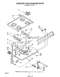 COOK TOP AND MANIFOLD , LITERATURE Diagram and Parts List for FGP310VL1  Whirlpool Range