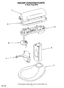 COLOR VARIATION PARTS Diagram and Parts List for KT2651XWW3  KitchenAid Mixer