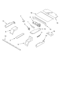 Top Venting Diagram and Parts List for KEBC208KSS00  KitchenAid Wall Oven