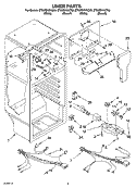 LINER PARTS Diagram and Parts List for ET6WSKXKT03  Whirlpool Refrigerator