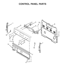 Control Panel Parts Diagram and Parts List for WFC310S0EW0  Whirlpool Range