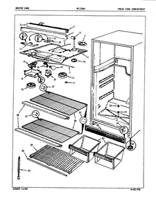 03 - Fresh Food Compartment Diagram and Parts List for NT17D4VA  Whirlpool Refrigerator