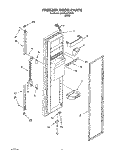 FREEZER DOOR Diagram and Parts List for 3XARG497WP00  Whirlpool Refrigerator