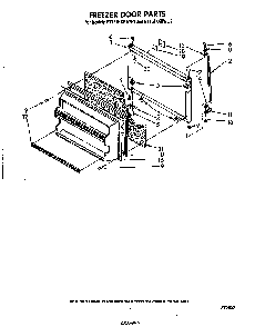Freezer Door Diagram and Parts List for ET18JKXRW2  Whirlpool Refrigerator