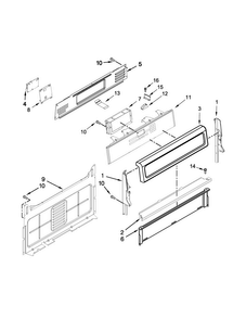 Control Panel Parts Diagram and Parts List for WFG715H0EE1  Whirlpool Range