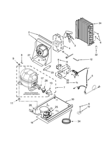 Unit Parts Diagram and Parts List for KUIC18PNZS0  KitchenAid Ice Maker