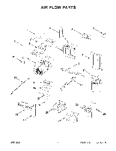 05 - Air Flow Parts Diagram and Parts List for WML75011HB10  Whirlpool Microwave