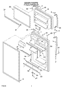 DOOR Diagram and Parts List for 5VET0WPKLQ01  Whirlpool Refrigerator