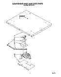 COMPONENT SHELF AND LATCH Diagram and Parts List for RM778PXXB1  Whirlpool Microwave Oven Combo