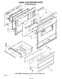 Part Location Diagram of 314324 Whirlpool Frame, Glass