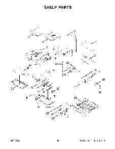 Shelf Parts Diagram and Parts List for KRFF507HPS03  KitchenAid Refrigerator