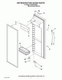 REFRIGERATOR DOOR PARTS Diagram and Parts List for KSRJ25FXMS02  KitchenAid Refrigerator
