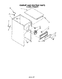 CABINET AND CONTROL Diagram and Parts List for TF4500XRP0  Whirlpool Trash Compactor