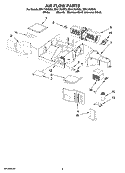 AIR FLOW PARTS Diagram and Parts List for MH1170XST2  Whirlpool Microwave