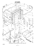 TUB , LITERATURE AND OPTIONAL Diagram and Parts List for DU8116XT1  Whirlpool Dishwasher